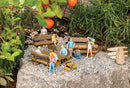Pola 333226 Rustic Wooden Benches and Tables -- 2 Tables, 5 Benches, G Scale
