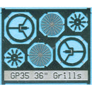 PREORDER Atlas BLMA88 36" Fan Grille -- No Center Plate pkg(2), N