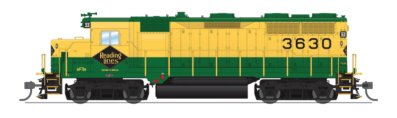 PREORDER  BLI 8928 EMD GP35, RDG 3630, Yellow & Green, Paragon4 Sound/DCC/DC, HO