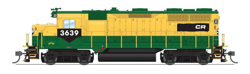 PREORDER  BLI 8930 EMD GP35, CR 3639, RDG Yellow/Green w/ CR Patch, Paragon4 Sound/DCC/DC, HO