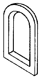 Alexander Scale Models HO H-20 Window small arched 4/