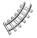 Alexander Scale Models HO A-2805 24" Gauge Mine Track, Curved (4)