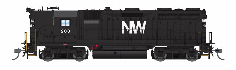 PREORDER  BLI 8935 EMD GP35, N&W 203, Black w/ White, High Hood, Paragon4 Sound/DCC/DC, HO