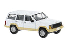 PREORDER Brekina HO PCX870731 1984 Jeep Cherokee SUV, Assembled, White, Gold