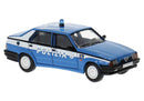 PREORDER Brekina HO PCX871158 1977 Alfa Romeo Giulietta, Assembled, Police (blue, white, Italian Lettering)