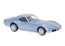 PREORDER Brekina HO 19990 1967-1973 Chevrolet Corvette C3, Assembled, Metallic Ice Blue