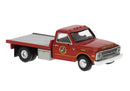 PREORDER Brekina HO 19671 1981 GMC Sierra Grande Flatbed Truck, Assembled, Slorette Fire Department Foam 17 (red, yellow)