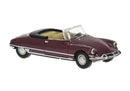 PREORDER Brekina HO 14237 1960s Citroen DS Chapron Convertible, Assembled, Top Down (metallic maroon)