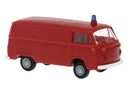 Brekina HO 33550 1973-1979 Volkswagen Kasten T2 Cargo Van, Assembled, City Works Department, Economy (red)