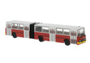 PREORDER Brekina HO 59741 1985 Ikarus 280.02 Articulated Bus, Assembled, Farbgebung, Germany (red, white, German Lettering)