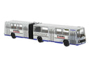 PREORDER Brekina HO 59743 1985 Ikarus 280.02 Articulated Bus, Assembled, White, Gray, Blue, McMobel der Havelbus Ad, German Lettering