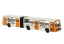 PREORDER Brekina HO 59739 1985 Ikarus 280.02 Articulated Bus, Assembled, BVB (ivory, orange, Engelhardt Ad, German Lettering)