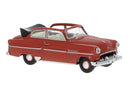 PREORDER Brekina HO 20251 1953-1954 Opel Olympia Convertible, Assembled, Top Down (red)