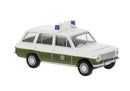 PREORDER Brekina HO 27263 Lada 2102 Kombi Station Wagon, Assembled, Volkspolizei (white, green, German Lettering)