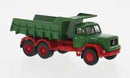 PREORDER Brekina HO 83306 Magirus Jupiter Dump Truck, Assembled, Green, Red