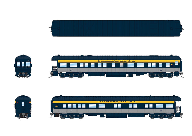 PREORDER BLI 8951 Chesapeake & Ohio Business Car