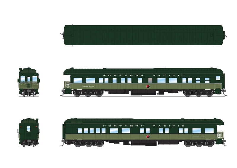 PREORDER BLI 9102 NP Heavyweight 5-Car Passenger Set, Loewy Two-Tone Green, HO