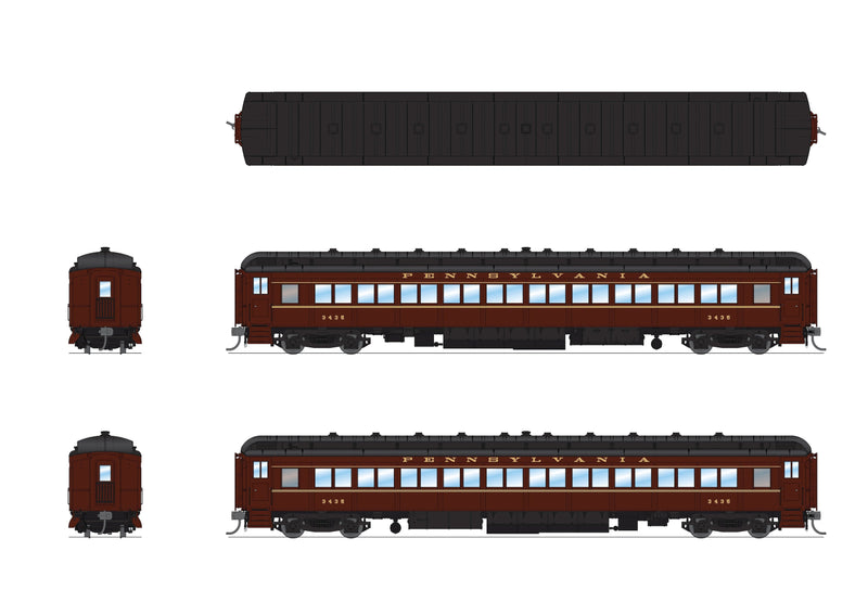 PREORDER BLI 8966 PRR Heavyweight 5-Car Passenger Set, 1950's Era, HO (PB70 #4792, P70 #3435, P70 #3609, P70 #3724, Z74d #7509 "Ohio")