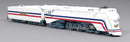 PREORDER Broadway Limited Imports HO 8986 Brass Hybrid Streamlined Hudson with Smoke, Freedom Train 1947 Fantasy Paint