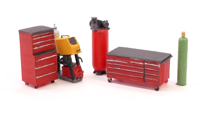 All Scale Miniatures 1600948 Tool Chest Set -- 1 Each Short and Tall, N Scale