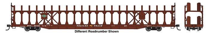 Walthers Mainline HO 8040 89' Flatcar with Bi-Level Open Auto Rack, Illinois Central
