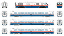 PREORDER Rapido N 9128002 LRC Train-Only Set, Loco & 3-Cars, Standard DC, Amtrak Set #1 #38 (white, blue, red)