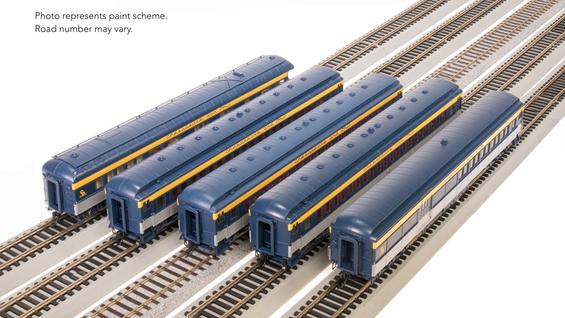 BLI 9100 C&O Heavyweight 5-Car Passenger Set, Tri-Color Scheme, HO