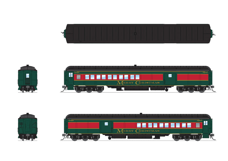 PREORDER BLI 9120 Coach-Baggage Combine, Christmas Holiday Scheme, HO