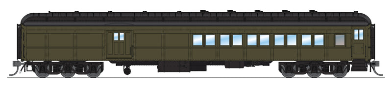 PREORDER BLI 9121 Coach-Baggage Combine, Unlettered, Pullman Green, HO