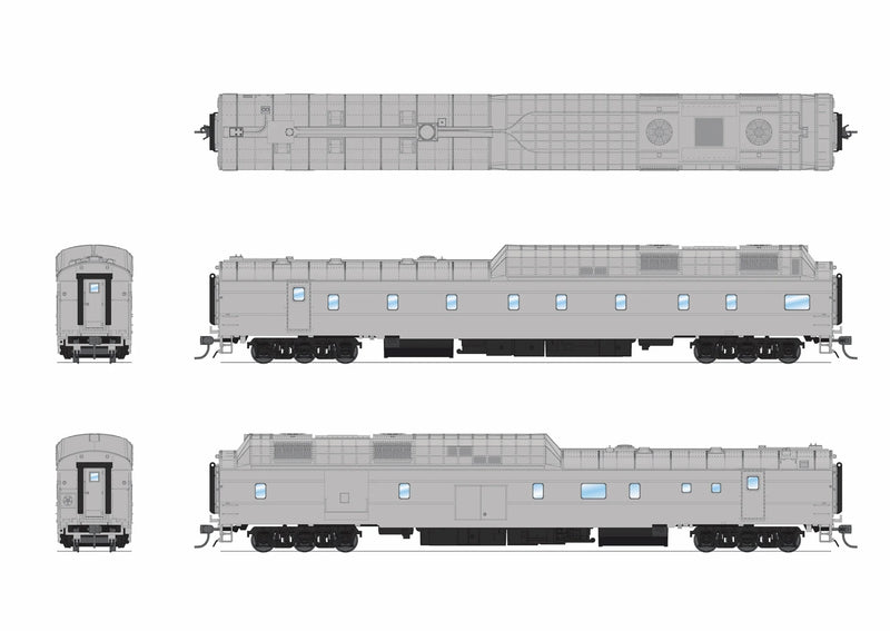 PREORDER Broadway Limited Imports HO 9126 Power Car without Roof Antenna, Union Pacific Primer Gray (Sound Equipped)