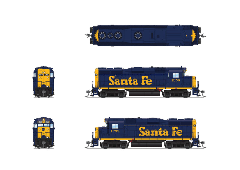 PREORDER BLI 9130 EMD GP30, ATSF 1259, Bookend Scheme, Paragon4 Sound/DC/DCC, HO