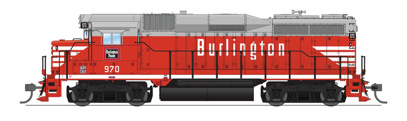 PREORDER BLI 9151 EMD GP30, CBQ 974, Chinese Red, No-Sound/DCC-Ready, HO