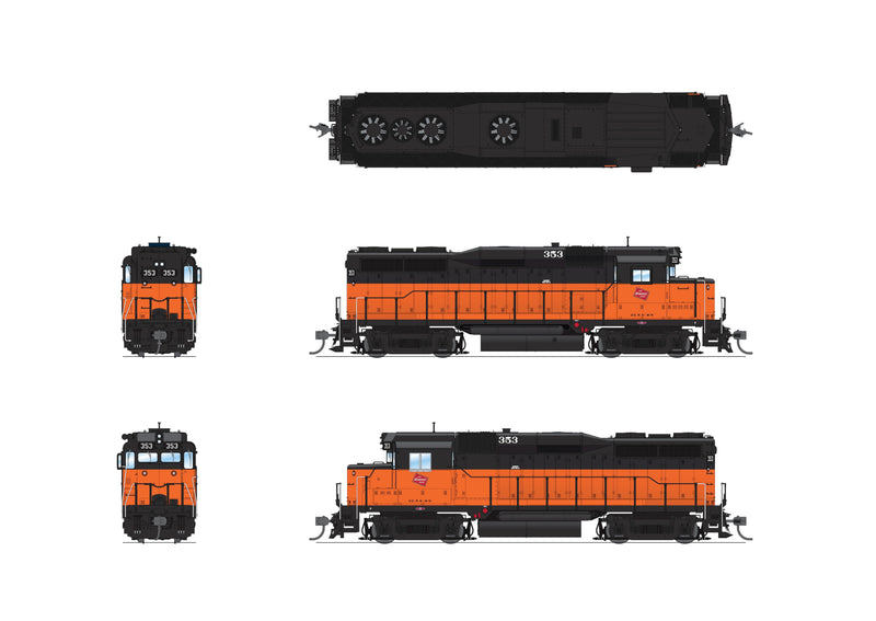 BLI 9137 EMD GP30, MILW 353, Orange & Black, Paragon4 Sound/DC/DCC, HO