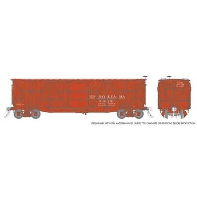 Rapido 177004 HO Class X23 Wood Boxcar 6-Pack - Ready to Run -- Pennsylvania Railroad (Pre-1920, Tuscan)