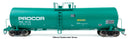 PREORDER Walthers Proto HO 100285 54' 23,000 Gallon Funnel-Flow Tank Car, Procor (green)