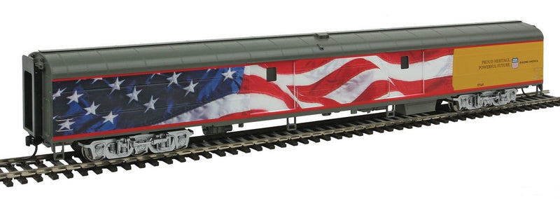 Walthers Proto HO 920-9200 85' ACF Baggage Car, Union Pacific (American Flag Scheme)