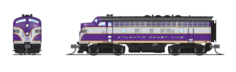 PREORDER BLI 9200 EMD F3 A/B, ACL 339/339B, Purple & Silver, A-unit Paragon4 Sound/DC/DCC, Unpowered B, N