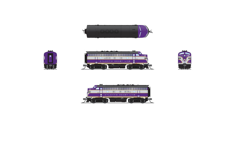 PREORDER BLI 9200 EMD F3 A/B, ACL 339/339B, Purple & Silver, A-unit Paragon4 Sound/DC/DCC, Unpowered B, N