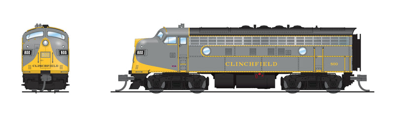 PREORDER BLI 9204 EMD F3A, CRR 800, Restored Gray & Yellow, Paragon4 Sound/DC/DCC, N