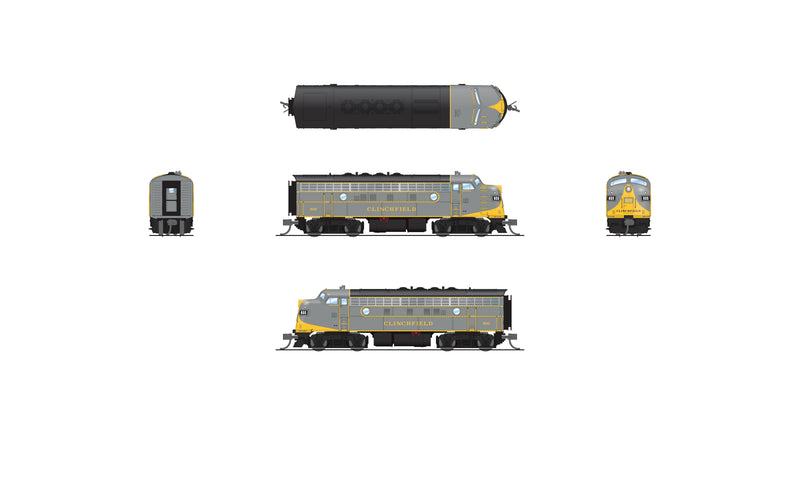 PREORDER BLI 9204 EMD F3A, CRR 800, Restored Gray & Yellow, Paragon4 Sound/DC/DCC, N