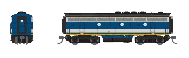 PREORDER BLI 9205 EMD F3 A/B, Demo 754A1/754B1, Blue & Aluminum, A-unit Paragon4 Sound/DC/DCC, Unpowered B, N