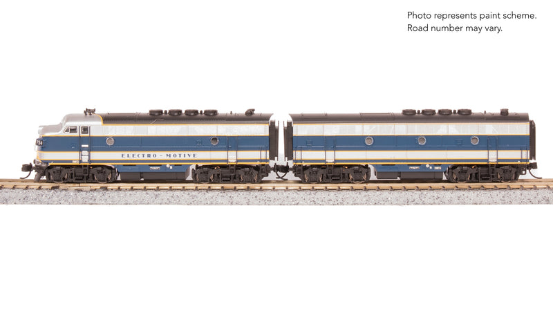 BLI 9205 EMD F3 A/B, Demo 754A1/754B1, Blue & Aluminum, A-unit Paragon4 Sound/DC/DCC, Unpowered B, N