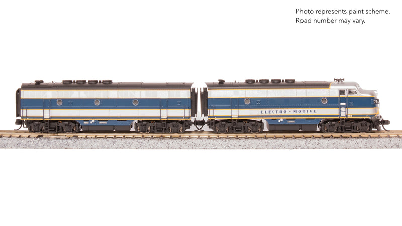 BLI 9205 EMD F3 A/B, Demo 754A1/754B1, Blue & Aluminum, A-unit Paragon4 Sound/DC/DCC, Unpowered B, N