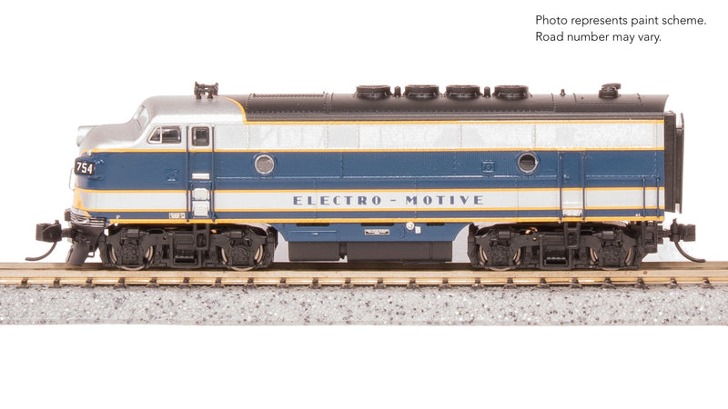 BLI 9205 EMD F3 A/B, Demo 754A1/754B1, Blue & Aluminum, A-unit Paragon4 Sound/DC/DCC, Unpowered B, N
