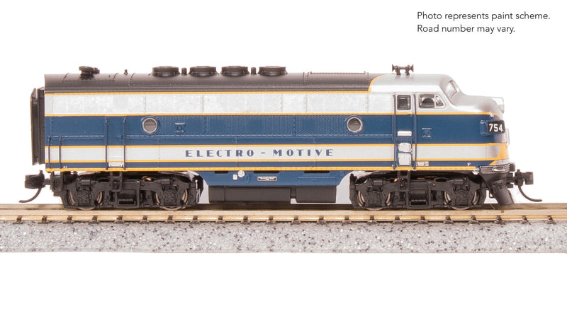 BLI 9205 EMD F3 A/B, Demo 754A1/754B1, Blue & Aluminum, A-unit Paragon4 Sound/DC/DCC, Unpowered B, N