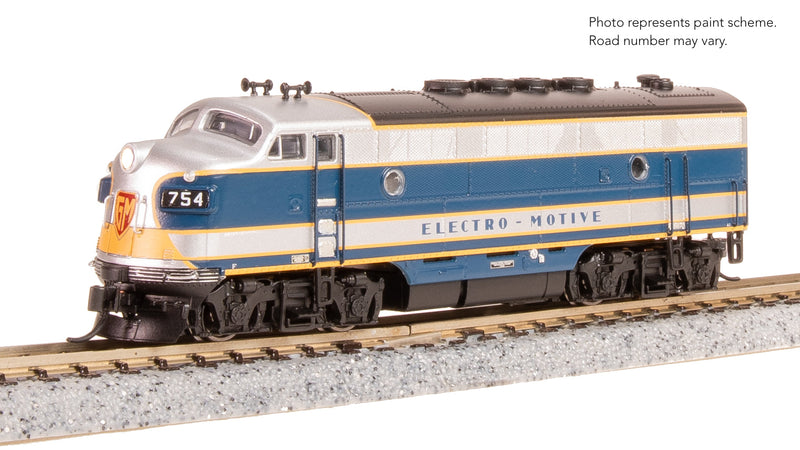 BLI 9205 EMD F3 A/B, Demo 754A1/754B1, Blue & Aluminum, A-unit Paragon4 Sound/DC/DCC, Unpowered B, N