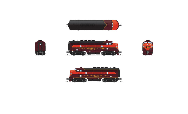 PREORDER BLI 9210 EMD F3A, GMO 834-A, Maroon & Imitation Gold, Paragon4 Sound/DC/DCC, N