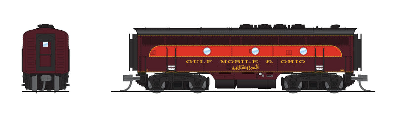 PREORDER BLI 9209 EMD F3 A/B, GMO 833-A/B80, Maroon & Imitation Gold, A-unit Paragon4 Sound/DC/DCC, Unpowered B, N