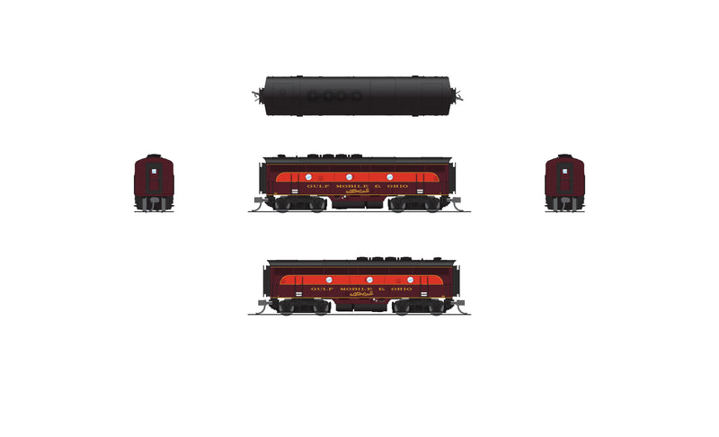 PREORDER BLI 9229 EMD F3B, GMO B80, Maroon & Imitation Gold, No-Sound / DCC-Ready, N