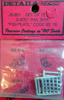 Details West HO 921 Code 83/70 3-Bolt Fishplate Rail Bar (12)